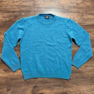 JOHN LEWIS Blue Merino Cashmere Sweater Made in Italy - Fits Large